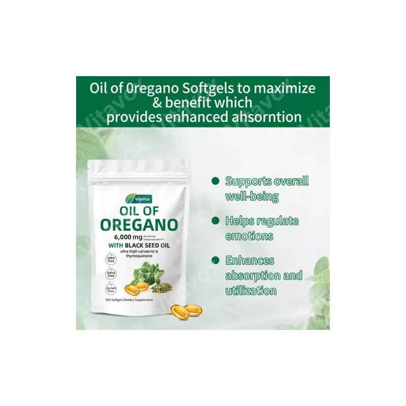 Ofertaaceite De Orégano Puro En Cápsulas Blandas Premium