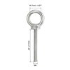 PATIKIL M6 x 50mm Lifting Shoulder Eye Bolts 304 Stainless