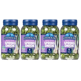 Litehouse Freeze Dried Spring Onion - Substitute for Fresh Spring Onion, Jar Equal to 1 Spring Onion Fresh Bunch, Organic, Spring Onion Seasoning, Non-GMO, Gluten-Free - 0.23 Ounce 4-Pack