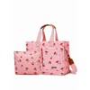 Creative Leopard Print Tote Bag Set, Large Capacity Waterproof Printed