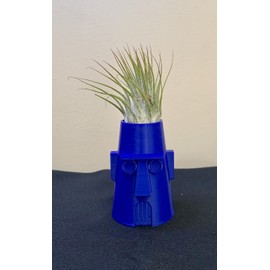 Blue Succulent Planter - Easter Island Maoi Head Squid Ocean House - Air plant Holder