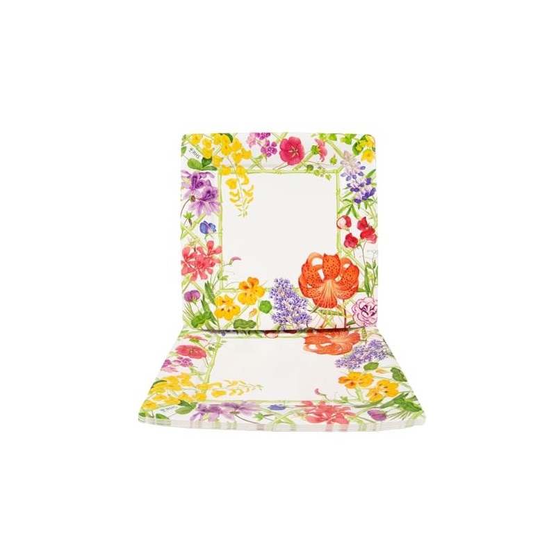 Caspari Floral Trellis Dinner Plates - 32 Per Package