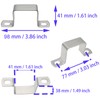 HAJXZH 4 PCS Square Pipe Clamp Stainless Steel Square Connector