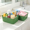 6-Pack Plastic Storage Basket, Plastic Weave Basket