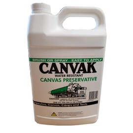 Tarp Nation 1 Gallon Canvak Industrial Quality Water Resistant Canvas Preservative Liquid Wax for Tarps, Tents, and Shelters, Clear
