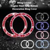x xotic tech Car Bling Crystal Engine Start Ring Decals,