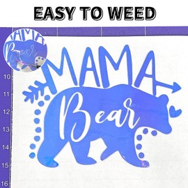 5FT Holographic Vinyl - 12”x5FT(60 INCH) 001 Holographic Opal White Permanent Vinyl Roll, Holographic Vinyl for Mug, Cup, Home Decal, Party & Birthday