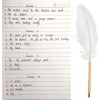 DPWOUM White Feather Ballpoint Pen Black Inks Pen Wedding Signing
