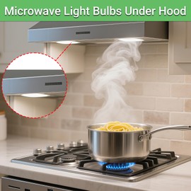 LED Microwave Light Bulbs Range Hood 40W Equivalent E17 Appliance Bulb Compatible with Whirlpool Maytag GE Kenmore 8206232A 5000k Daylight 4W 300LM CRI90 (Pack of 2)