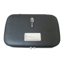 Gamekeepers Cottage gifts Trowel Travel Jewellery Box Cufflinks Rings Black Box Storage Gift Free Engraving 617