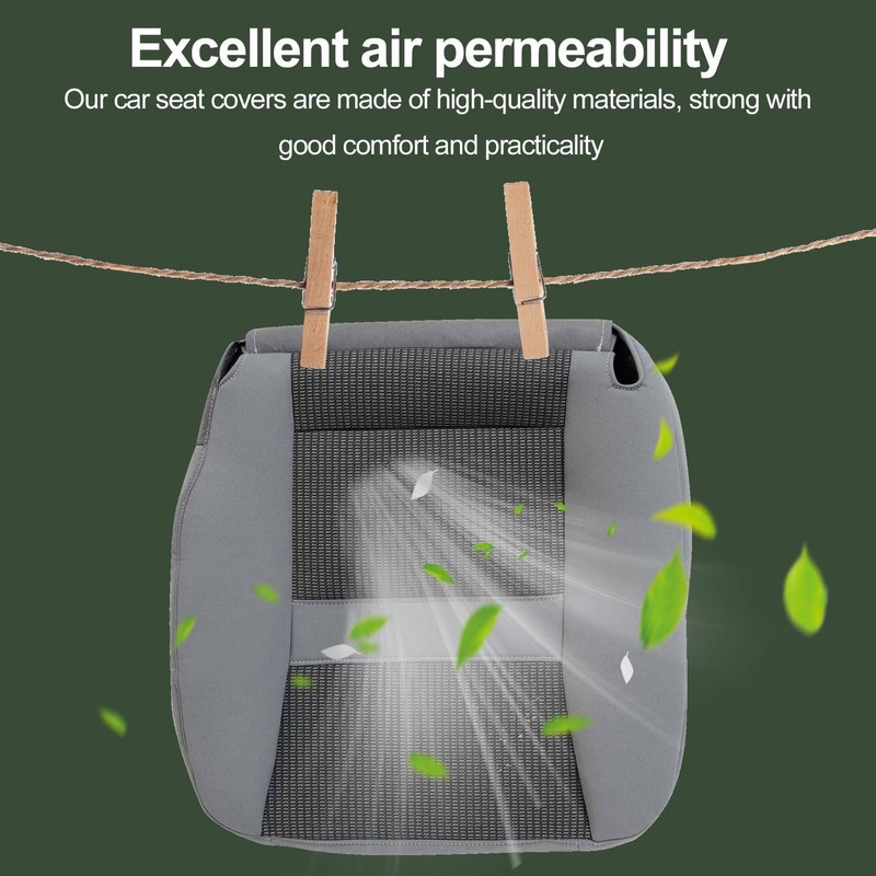 FZJDSD Gray Driver Side Bottom Replacement Cloth Seat Cover Compatible