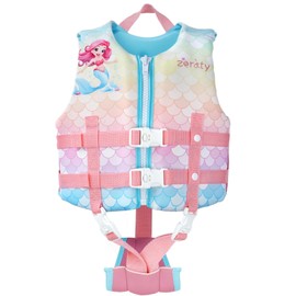 Zeraty Children's Life Jacket Swimming Jacket for Toddlers with Adjustable Safety Straps Age 1-9 Years / 22-88 lbs