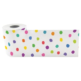 Teacher Created Resources Colorful Painted Dots Straight Rolled Border Trim