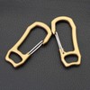 PPFISH 2PCS Solid Brass Heavy Duty Carabiner Keychain, EDC Quick