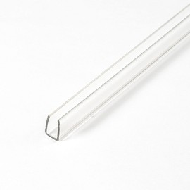 Outwater Plastics 2014-Cl Clear 1/4'' Butyrate U-Channel Clear Plastic U-Channel/C-Channel 36 Inch Lengths (Pack of 4)