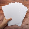 2 Set A5 Binder Dividers White Plastic Index Divider Blank