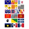 Daged France Regions All Flags Flags Set of 18 Stickers