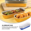 Yardwe Blue Aluminum Foil Mini Loaf Pans with Lids, 20