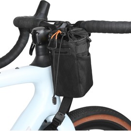 Bicycle Bottle Holder Bag, Waterproof & Insulated, Quick Release, 3-Point Attachment, Drainage System, Side Pockets - Ideal for MTB, Gravel and Road Bike (Black)