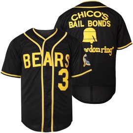 Bad News Bears #12 Tanner Boyle Movie 1976 Chico's Bail Bonds Baseball Jersey (XX-Large, 3 Black)