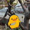 Duck Keychain Gifts, Funny Cute PVC Yellow Duck Themed Gift,