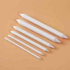 ZhangyiHot 6 Pcs White Artist Blending Stump Drawing,Blending Stick Smudging Stump Art Smudger Drawing,Pastel Smudger Fashion Professionals Drawing,Art Blenders