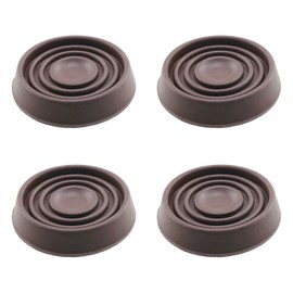 HJGarden 4pcs Brown 38mm Round Rubber Table and Chair Foot Mat Non-Slip Wear Resistant Table Mat Rubber Cover Furniture Foot Cover Floor Furniture Leg Pads