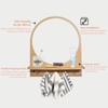Oranwell Wooden and Acrylic Wall Mirror for Kids with Hooks