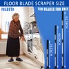 Frebuta Floor Scraper Long Handle Heavy Duty, 4 inch Razor