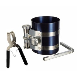 TcJ-Chen 3" Car Engine Piston Ring Compressor Tool & Piston Ring Pliers with Adjustable Safety Screws