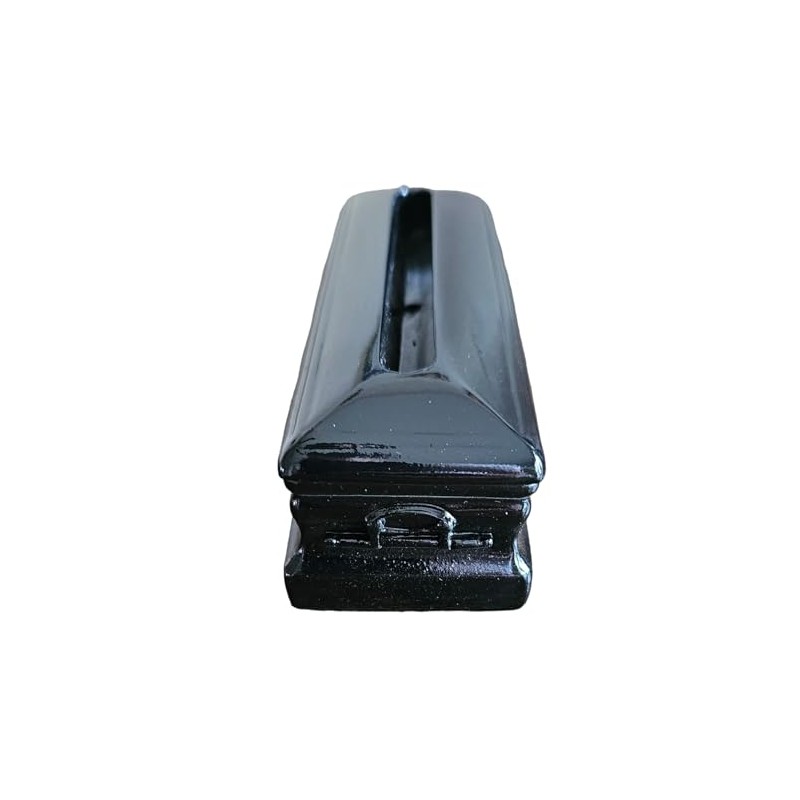 Generic Miniature Casket Resin Business Card Holder, Metallic Black