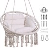 Goutime Hammock Chair, Macrame Hanging Swing Chairs with Hardware Kit,Adult
