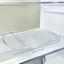 Incostar 360° Rotating Lazy Susan Turntable Organizer - Multifunctional 16.5" x 11.1" Rectangular Organizer for Refrigerator, Cabinet, Pantry, and Kitchen Countertop