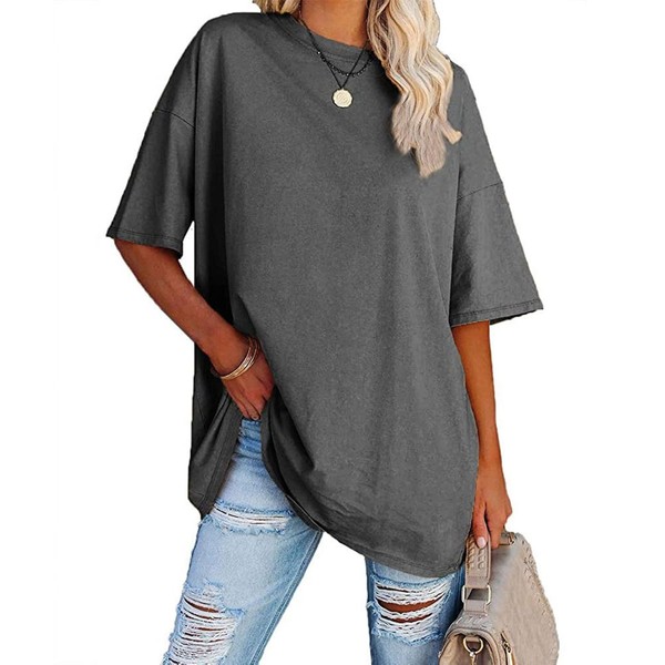Today Deals+Prime 2025 Womens Oversized T Shirts Crew Neck Tees
