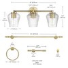 Globe Electric 63000063 5-Piece All-in-One Bathroom Accessory Set, Matte Brass