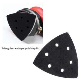 ECSiNG 2PCS Soft Interface Pad Triangle Sanding Pad 93mm 6 Holes Hook and Loop Sponge Cushion Pad for Most Sanding Machines Impact-Resistant Noise Reduction