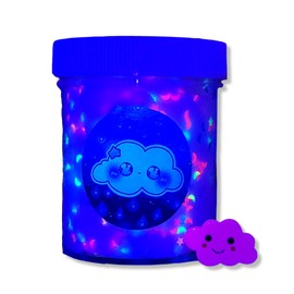 Falling Stars Handmade Scented Cloud Slime UV GLOW 4oz - Hoshimi Slimes