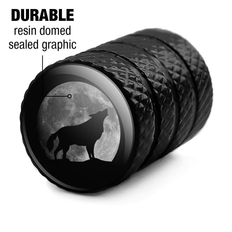 Graphics and More Wolf Howling Moon Silhouette Tire Rim Wheel