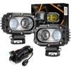 Auxbeam 4 Inch LED Square Pod Light, 60W White Spot