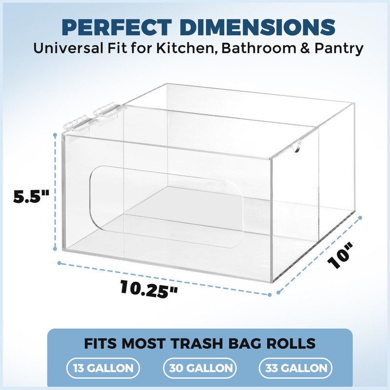 Storage Standard Trash Bag Kitchen and Bathroom Organizer - Large