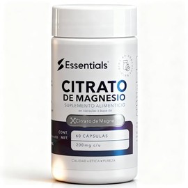 Citrato de magnesio 200 mg | 60 cápsulas | Essentials Innovation
