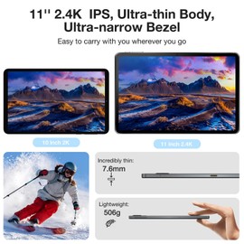 DOOGEE T30S 11 Inch Tablet, 2.4K Android 14 Tablet with 16GB RAM 256GB ROM, Octa-Core Android Tablet with 8580mAh Large Battery, 13MP+8MP, BT5.0, 5G WiFi, 4G Cellular Tablets