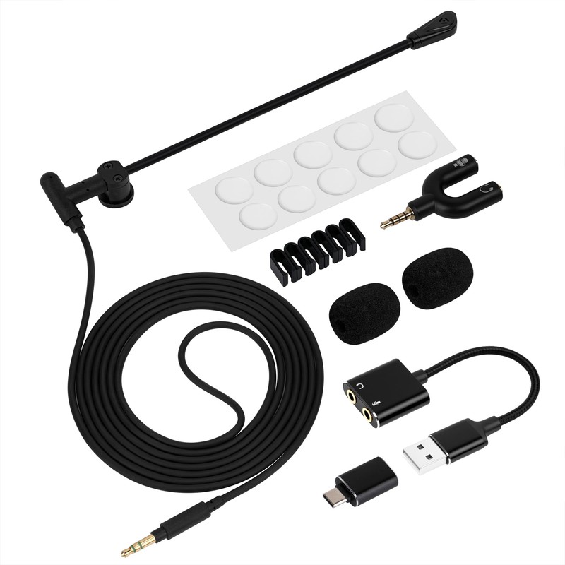 Geekria Attachable Headphones Boom Microphone, Convert Your Loved Headphone into