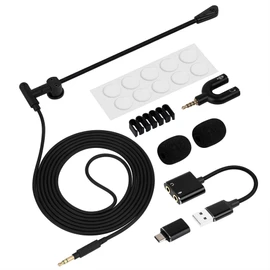 Geekria Attachable Headphones Boom Microphone, Convert Your Loved Headphone into Gaming Headset, Detachable Flexible Mod Mic Compatible with PCs/Gaming Consoles/Handheld Devices