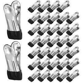 Zopeal 36 Pcs Clips for Pool Cover 2.2 Inch, Steel Pins Pool Cover Clips for Above Ground Pools for Beach Clothes Towel (Black)