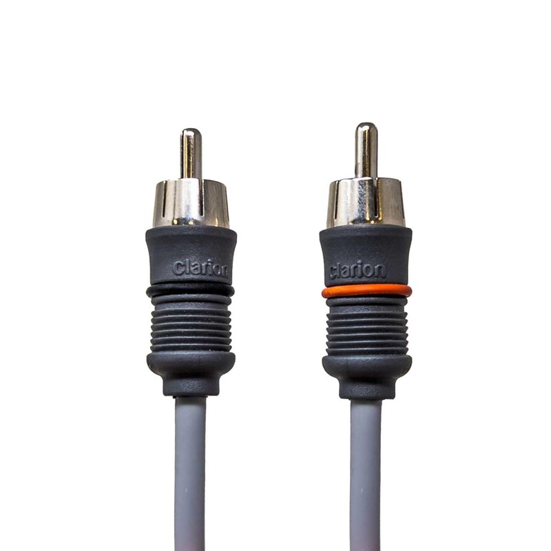 Clarion CMC-GRYAIC2-3 3' 2-Channel Marine Grade RCA Style Audio Interconnect