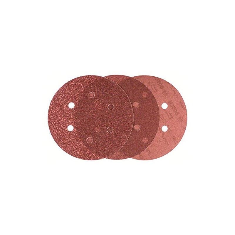 Bosch 2608607247 Sanding Discs, Wood Velcro, 6 Hole, 150mm Ø,