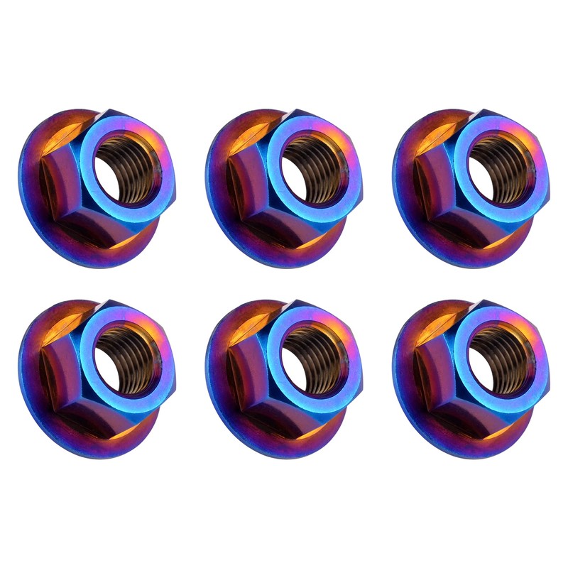 Ruifu 6pcs Titanium Alloy M10 x 1.0 1.25 1.5mm Hex