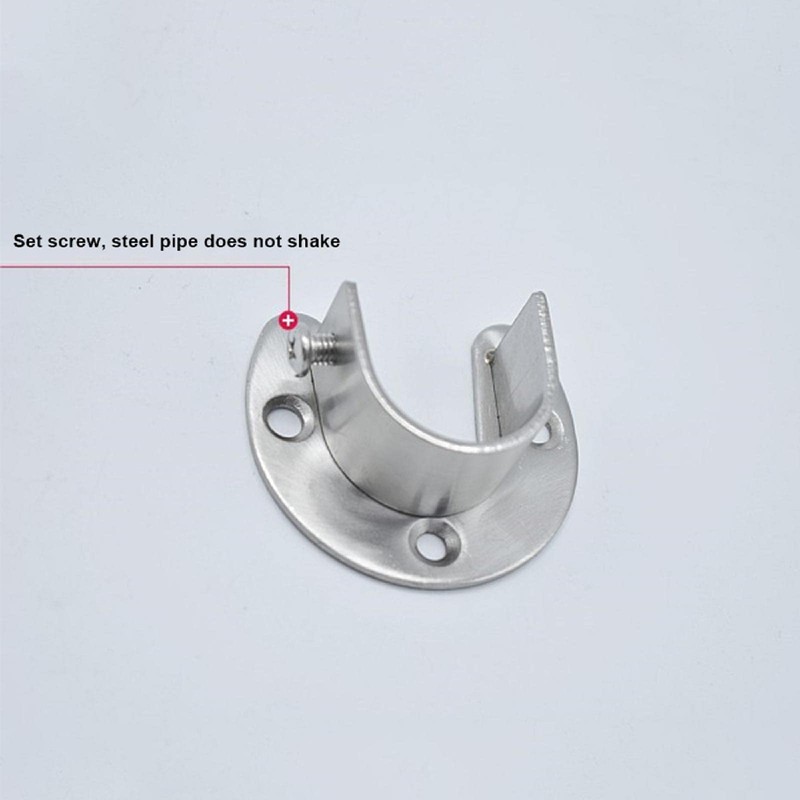 25mm Flange Rod Holder,Closet Rod Holder, U Shaped End Rod
