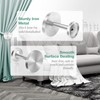 KOLAKO Curtain Holdbacks, Silver Curtain Tie Back Hooks, Metal Wall